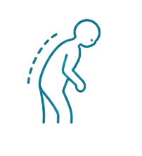 Stooped posture icon