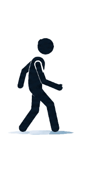 Patient walking — active recovery stage